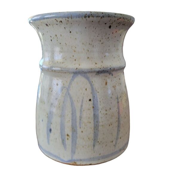 Vintage Korn Pottery Studio Speckled Stoneware Ceramic Vase - Picture 4 of 9